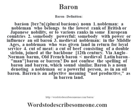 what does baron mean.